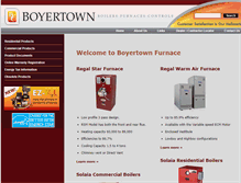 Tablet Screenshot of boyertownfurnace.com